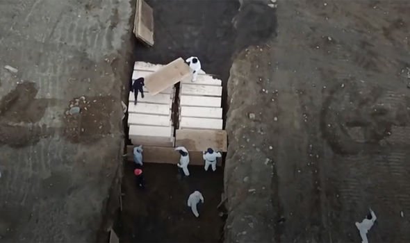 US mass grave horror: Chilling aerial footage shows reality of NYC coronavirus death toll