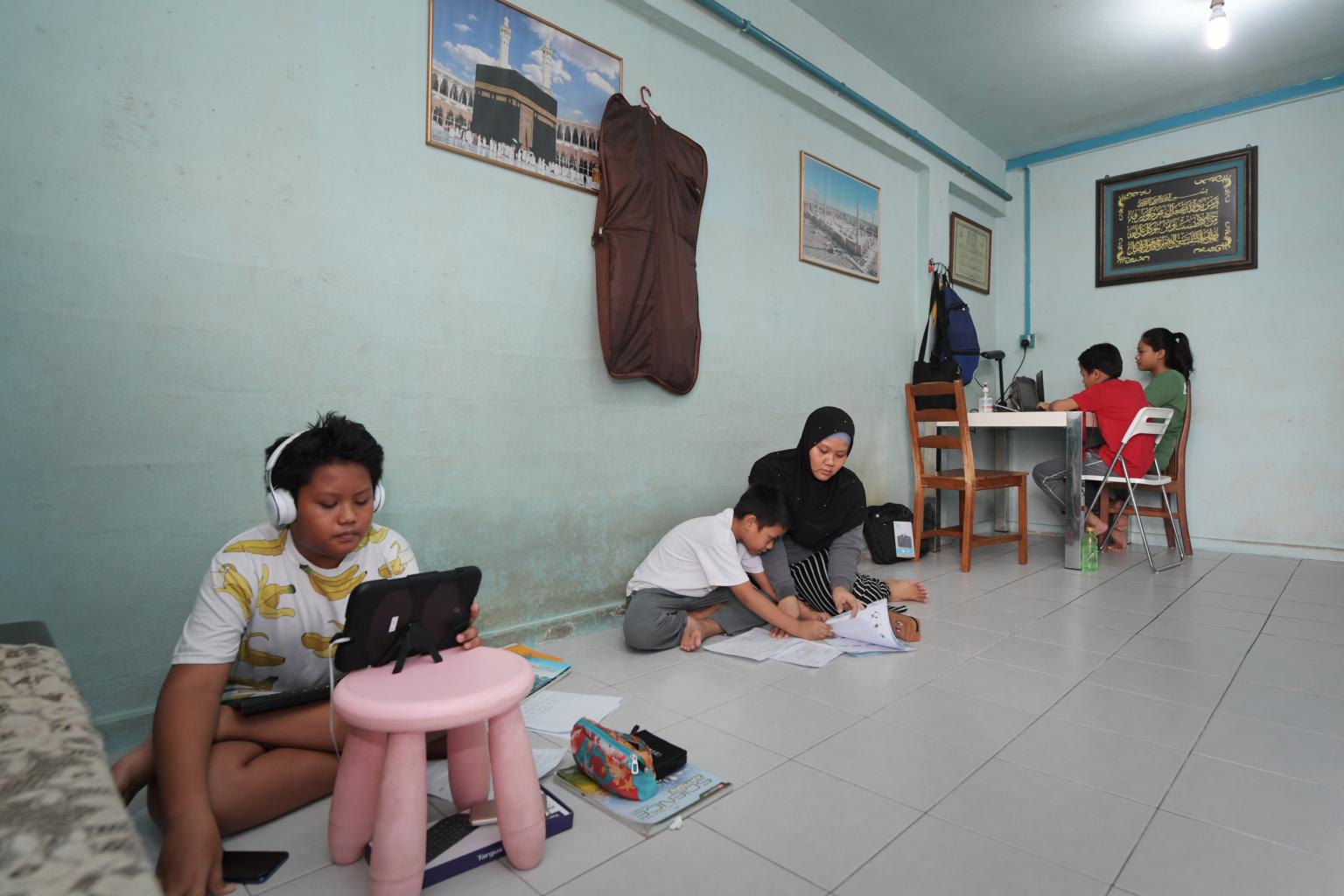 How home-based learning shows up inequality in Singapore - a look at three homes