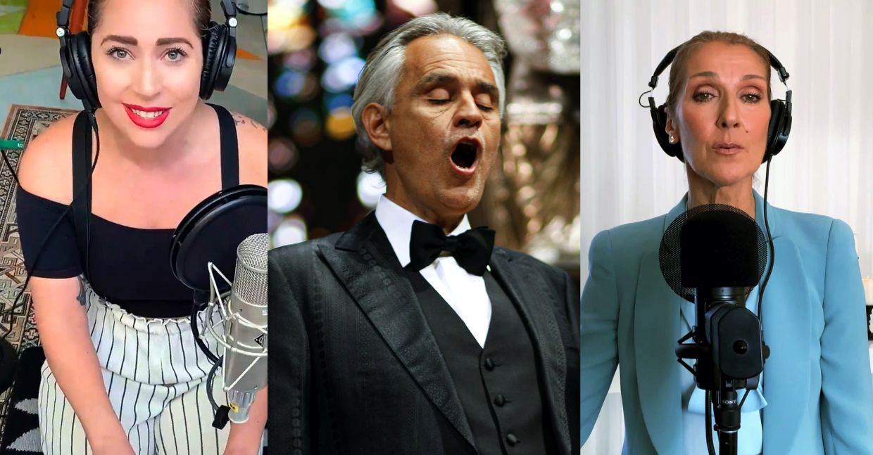Watch: Andrea Bocelli, Celine Dion, Lady Gaga's stirring 'The Prayer'