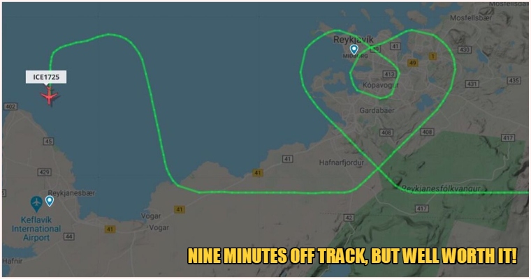Pilot Carrying Medical Supplies Draws Heart Shape In Flight Path To Show Support For Medical Staff