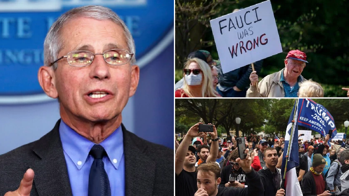 Dr Fauci warns coronavirus protests will ‘backfire’ as demonstrators demand his firing