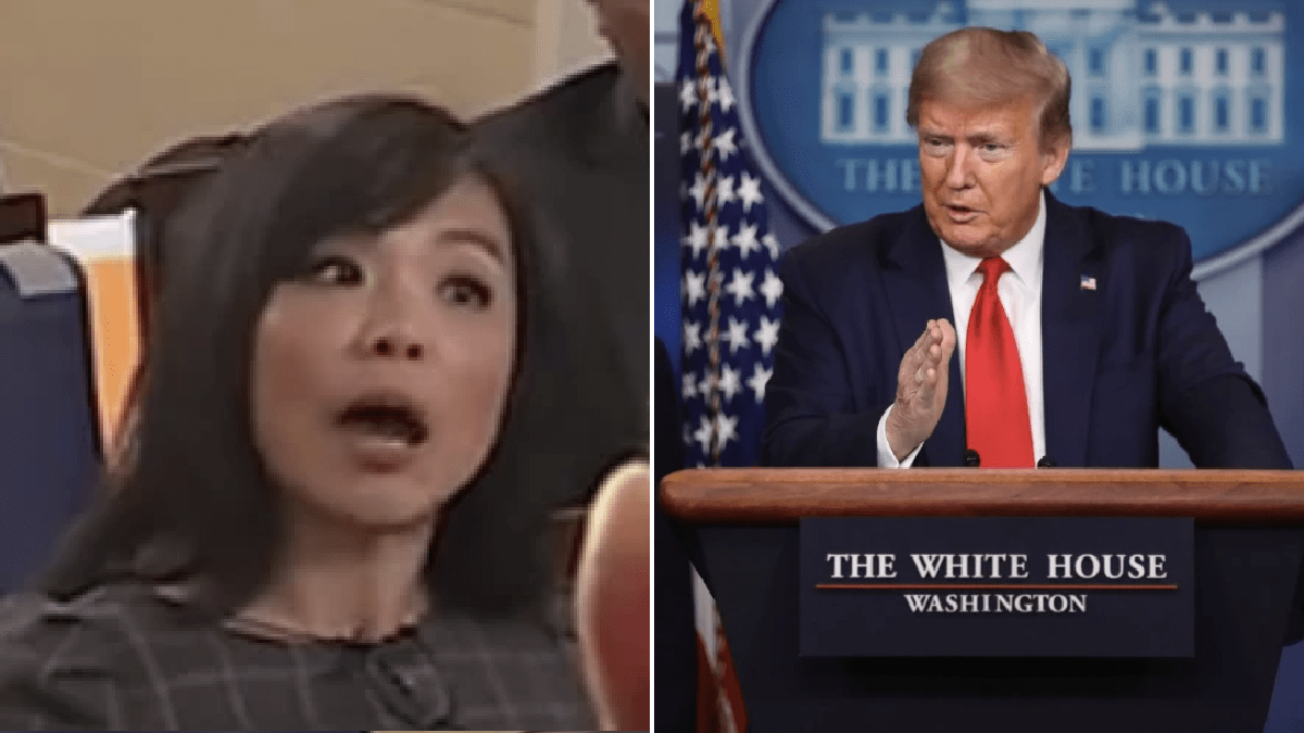 Donald Trump mansplains to reporter as he tells her to ‘keep your voice down’