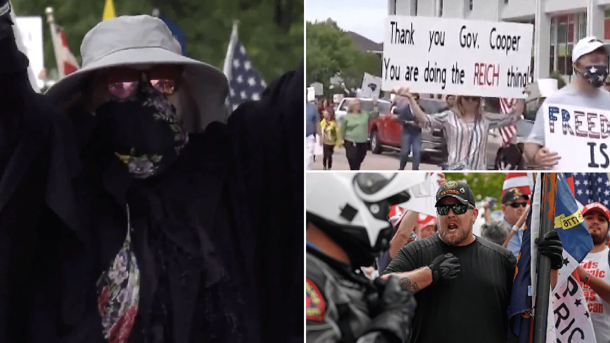 Lockdown denier likens herself to Adolf Hitler victim as huge protest ignores social distancing