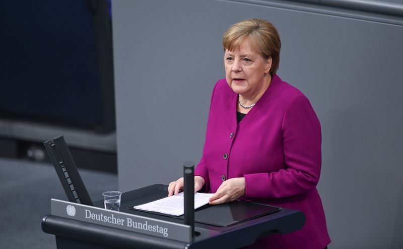 Merkel urges germans to show resilience for long-haul virus battle