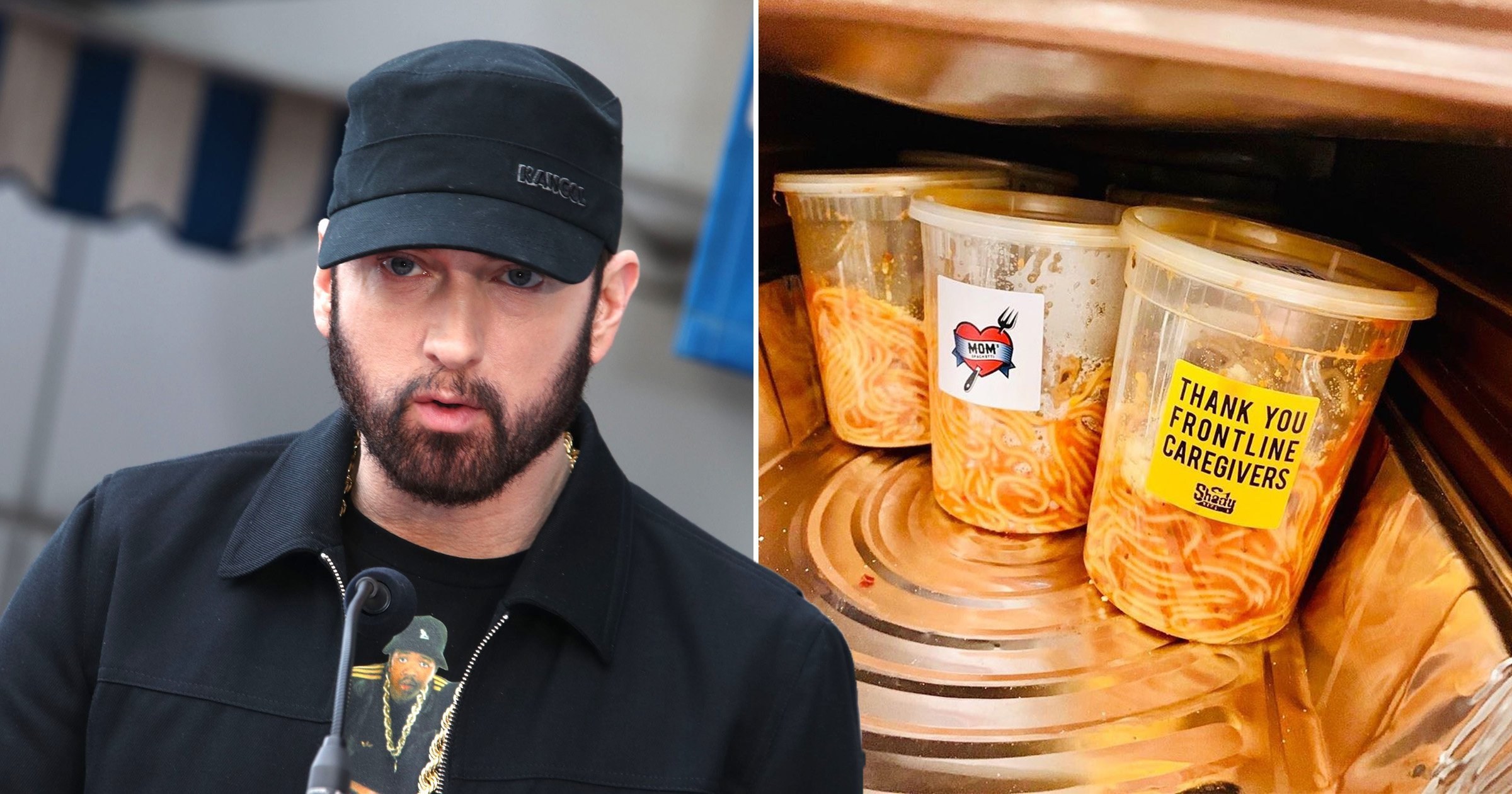 Eminem donates ‘Mom’s Spaghetti’ to healthcare workers in Detroit during coronavirus outbreak