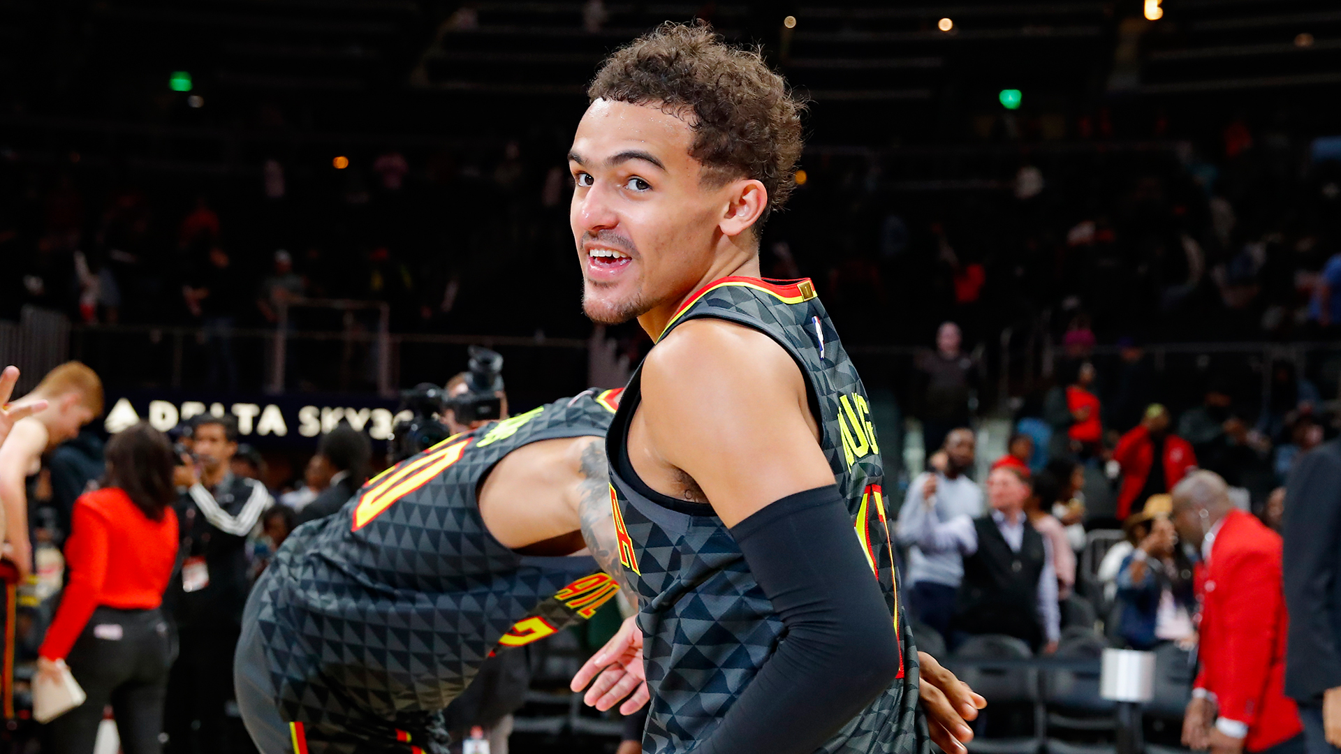 Trae Young Reacts to Viral Clip of His Ex Getting Phone Grabbed by Boyfriend CeeDee Lamb During NFL Draft