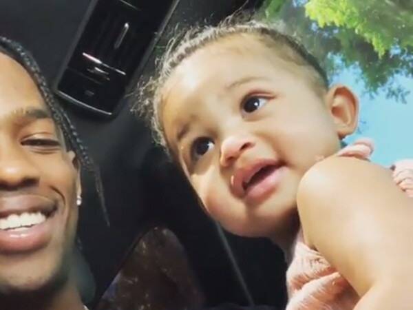 Watch Stormi Webster Adorably Crash Dad Travis Scott's Instagram Live