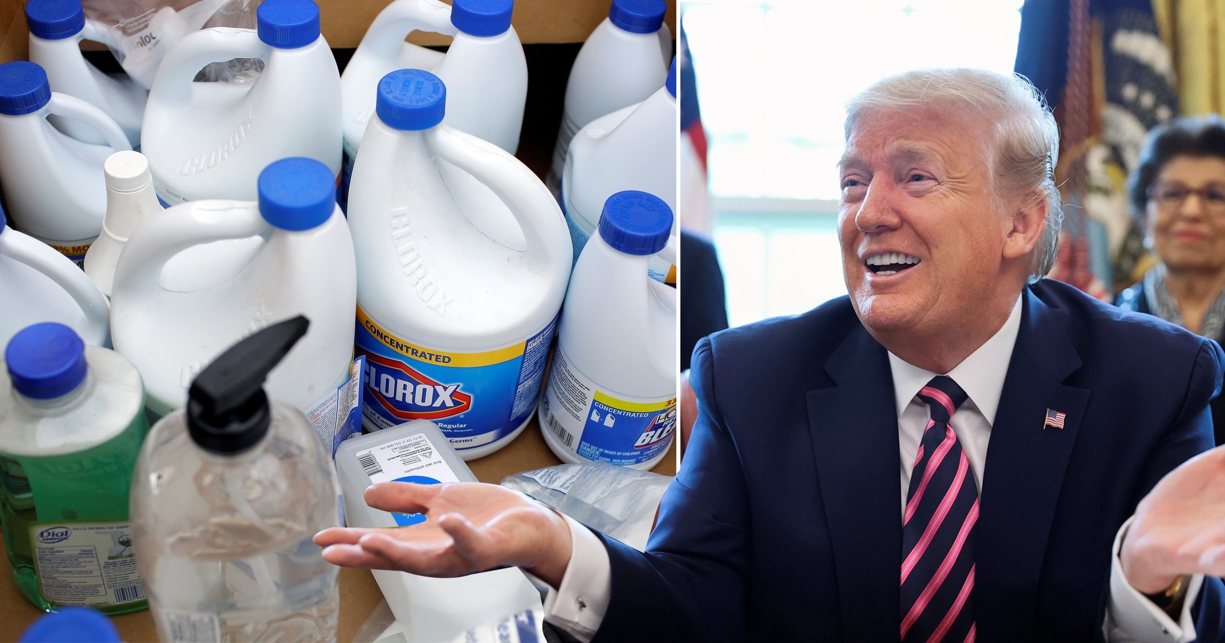 Man drank pint of disinfectant after Donald Trump suggested it as Covid-19 treatment
