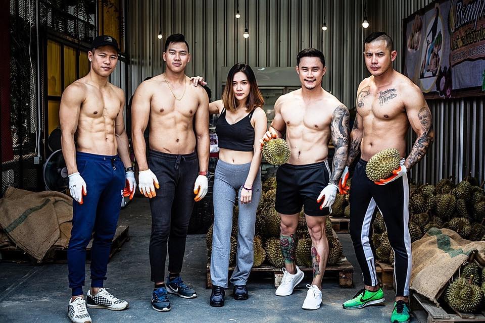Ripped hunks selling durians as pandemic closes Thai gyms
