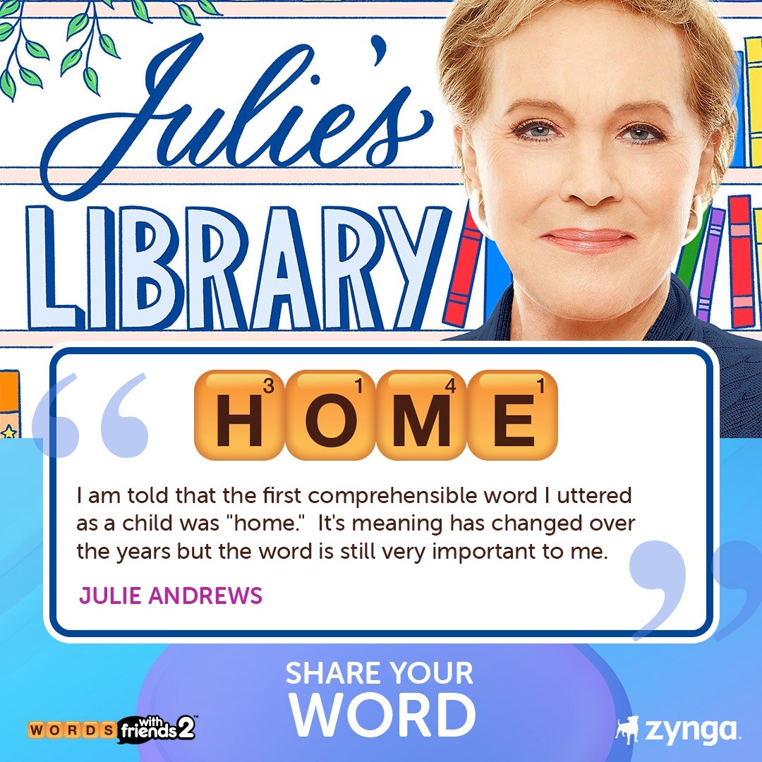 Coronavirus: Julie Andrews & Words With Friends to share ‘words of hope’ in #PlayApartTogether campaign