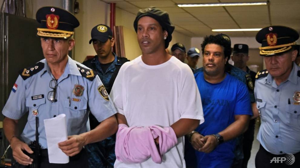 Football: Ronaldinho says arrest and confinement has been 'hard'
