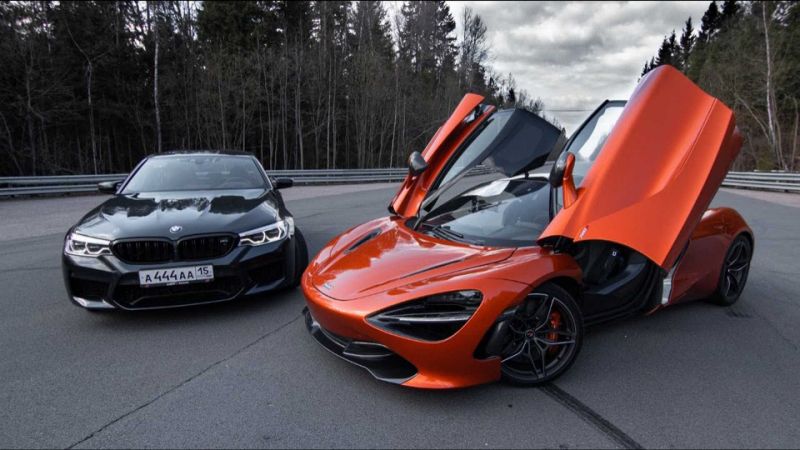 Tuned BMW M5 gives McLaren 720S a run for its money in Russian drag