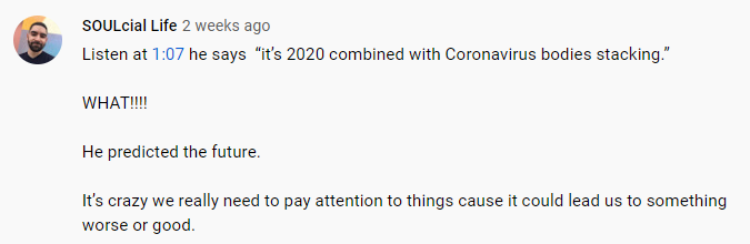 细思极恐！7年前神曲「精准预测」2020年有Corona Virus！尸体堆积！网惊: 这根本是阴谋吧？