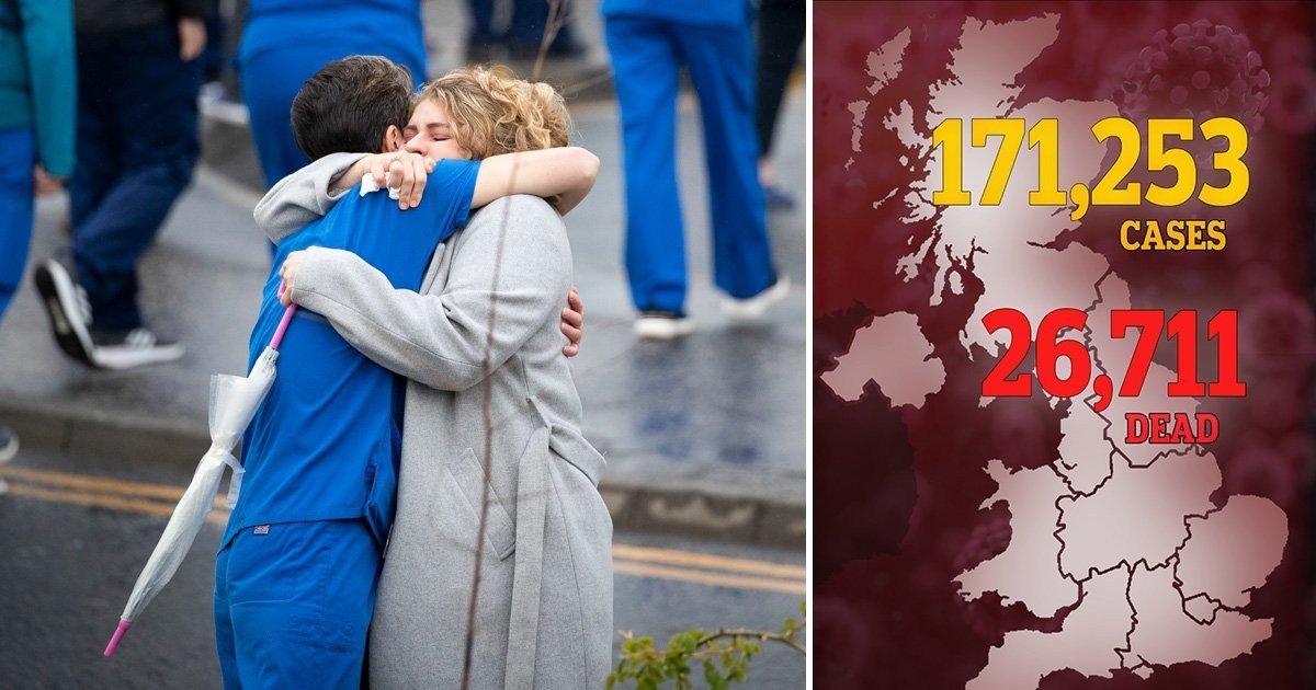 UK death toll jumps to 26,711 as another 674 die from coronavirus