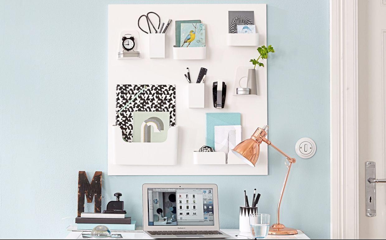 Want more desk space at home? Here's a little trick