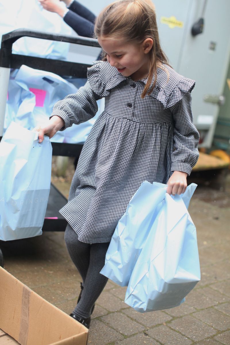 Princess Charlotte delivers handmade pasta to pensioners in new birthday photographs
