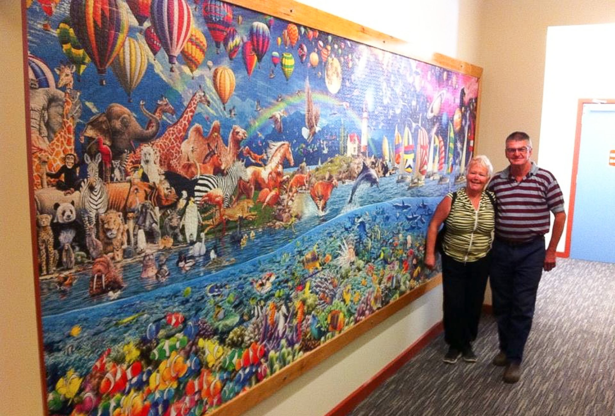 Grandma completes two of the world’s largest jigsaw puzzles