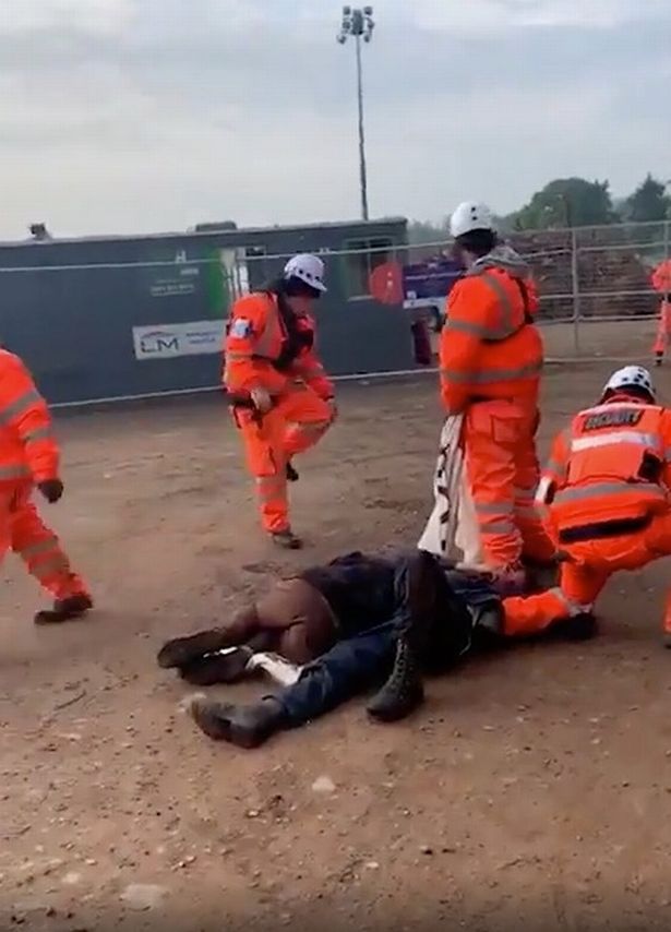 HS2 protester filmed with blood dripping from head 'after being assaulted by worker'