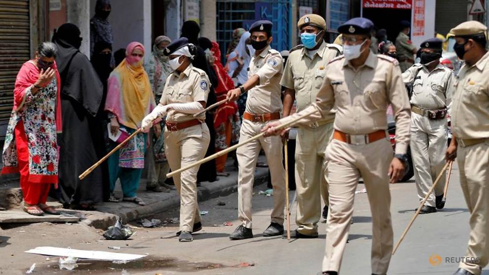 COVID-19 spreads among Indian police enforcing world's largest lockdown