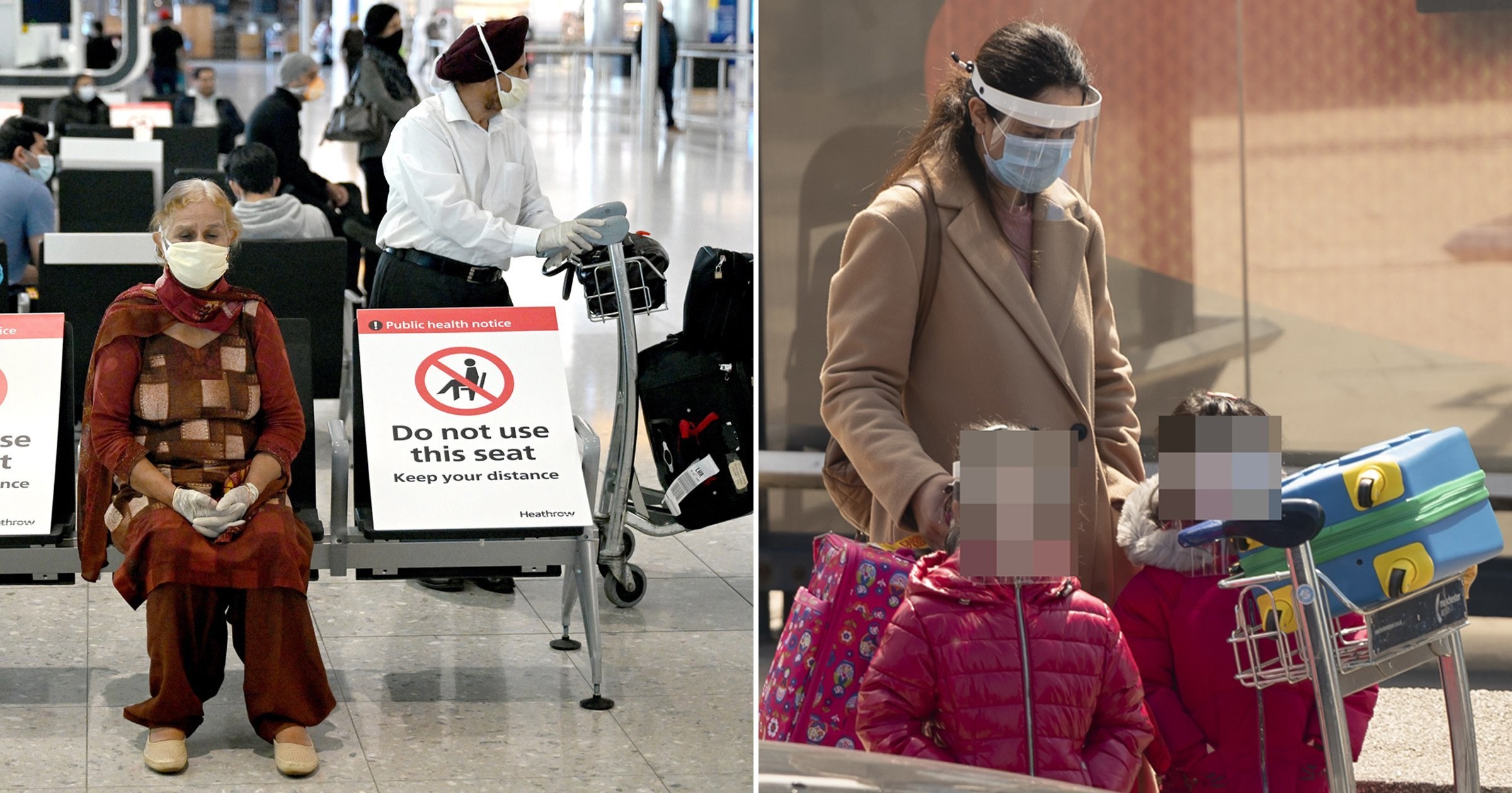 UK airports say travellers must wear gloves and masks from today