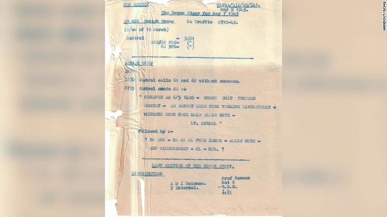 Last Nazi message decoded by Britain revealed to mark VE Day