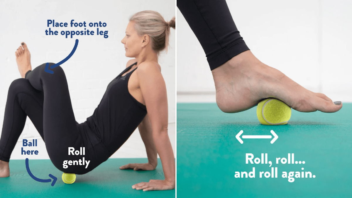 8 physio-approved at-home exercises you can do at home with a tennis ball