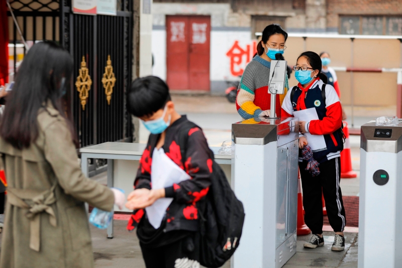 开学复课 ‧中国多地查出学生无症状感染