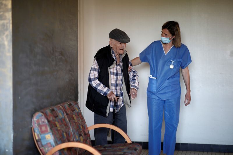 In France's race for virus masks, old people lost out