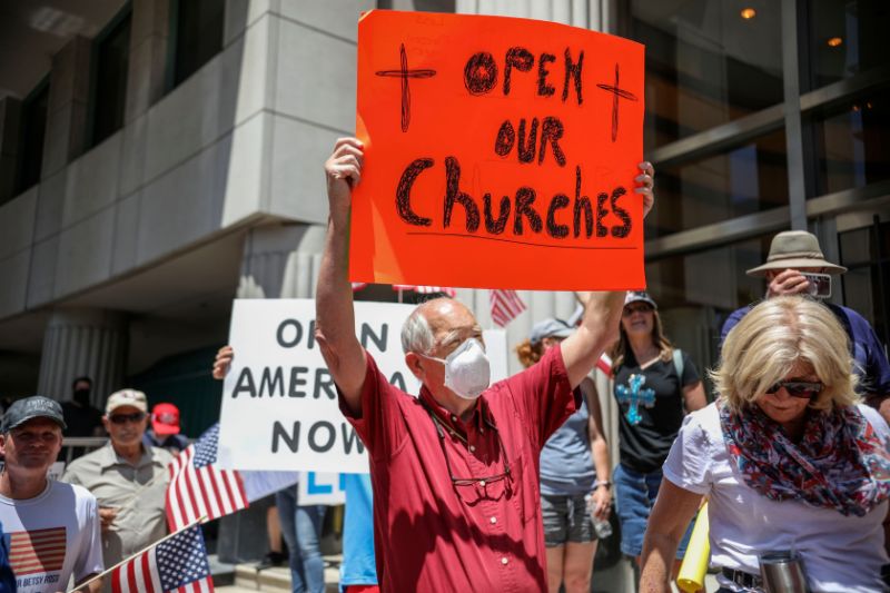 California churches pledge to reopen at end of may, regardless of Governor's orders