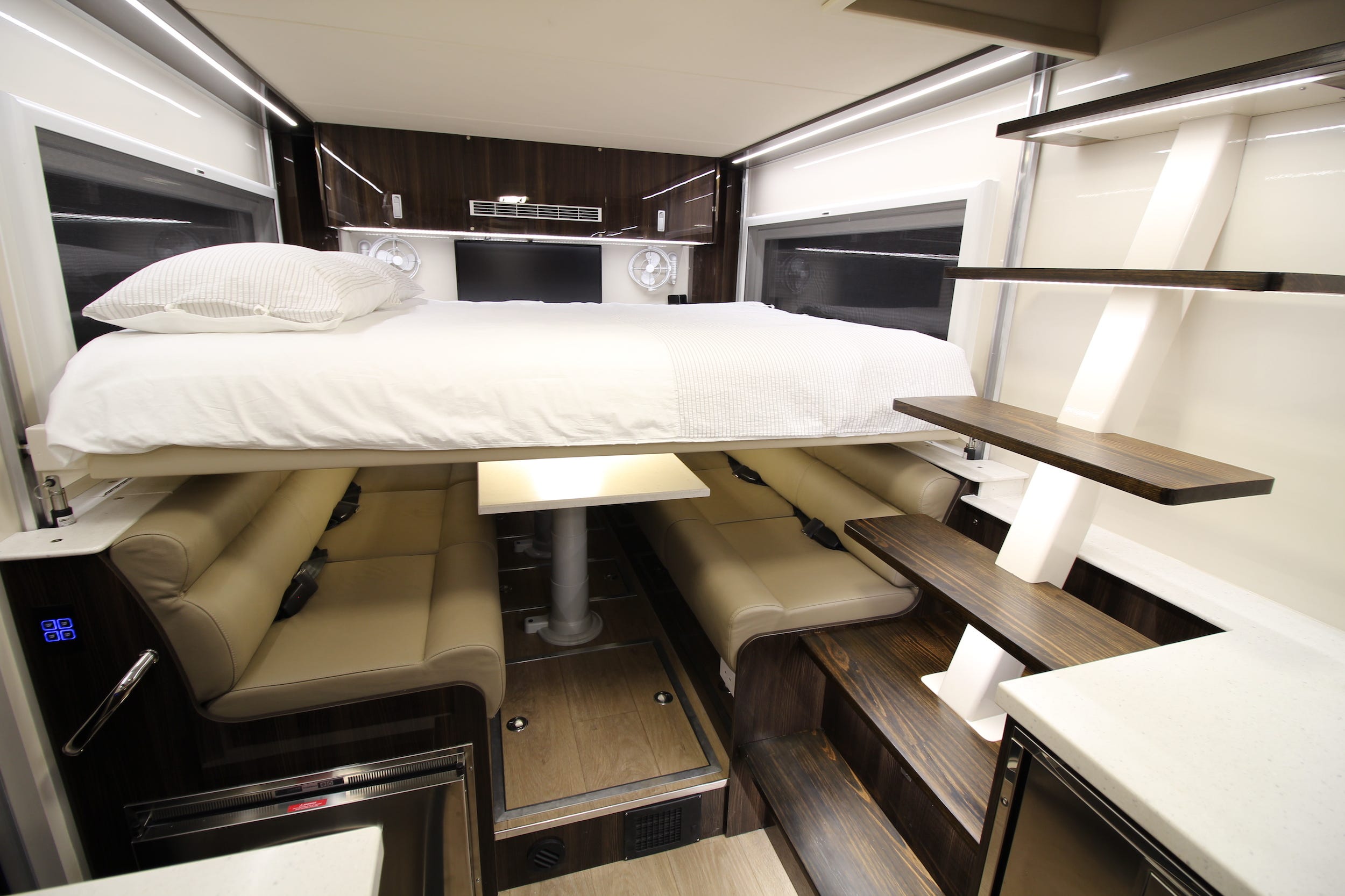 This $435,000 off-road RV is a hardcore military vehicle on the outside and a swanky loft on the inside — take a closer look at the Commander 4×4