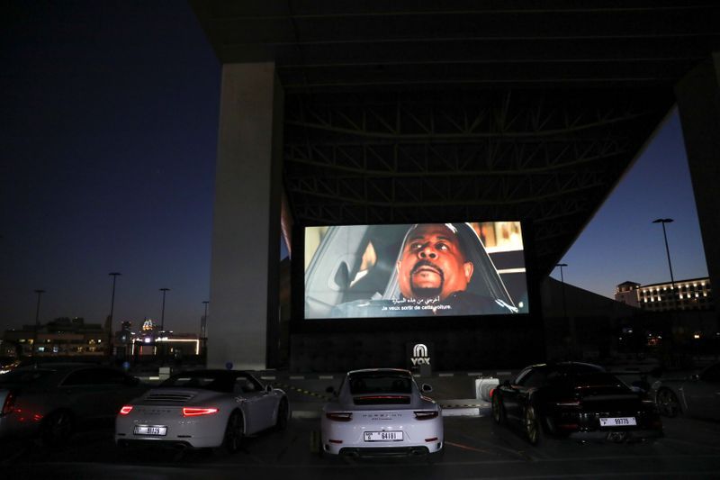 Porsches, popcorn and social distancing at dubai drive-in cinema