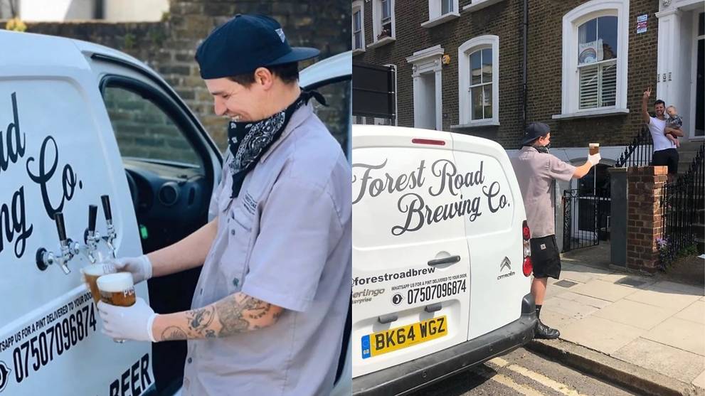 London 'pub-on-wheels' pulls pints on people's doorsteps