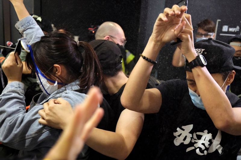 First Hong Kong protester to admit 'rioting' gets four years' jail
