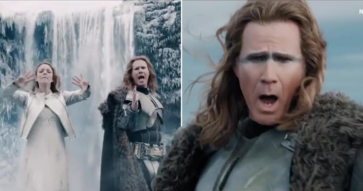 Will Ferrell and Rachel McAdams appear in Volcano Man video as new Netflix Eurovision film drops surreal first song