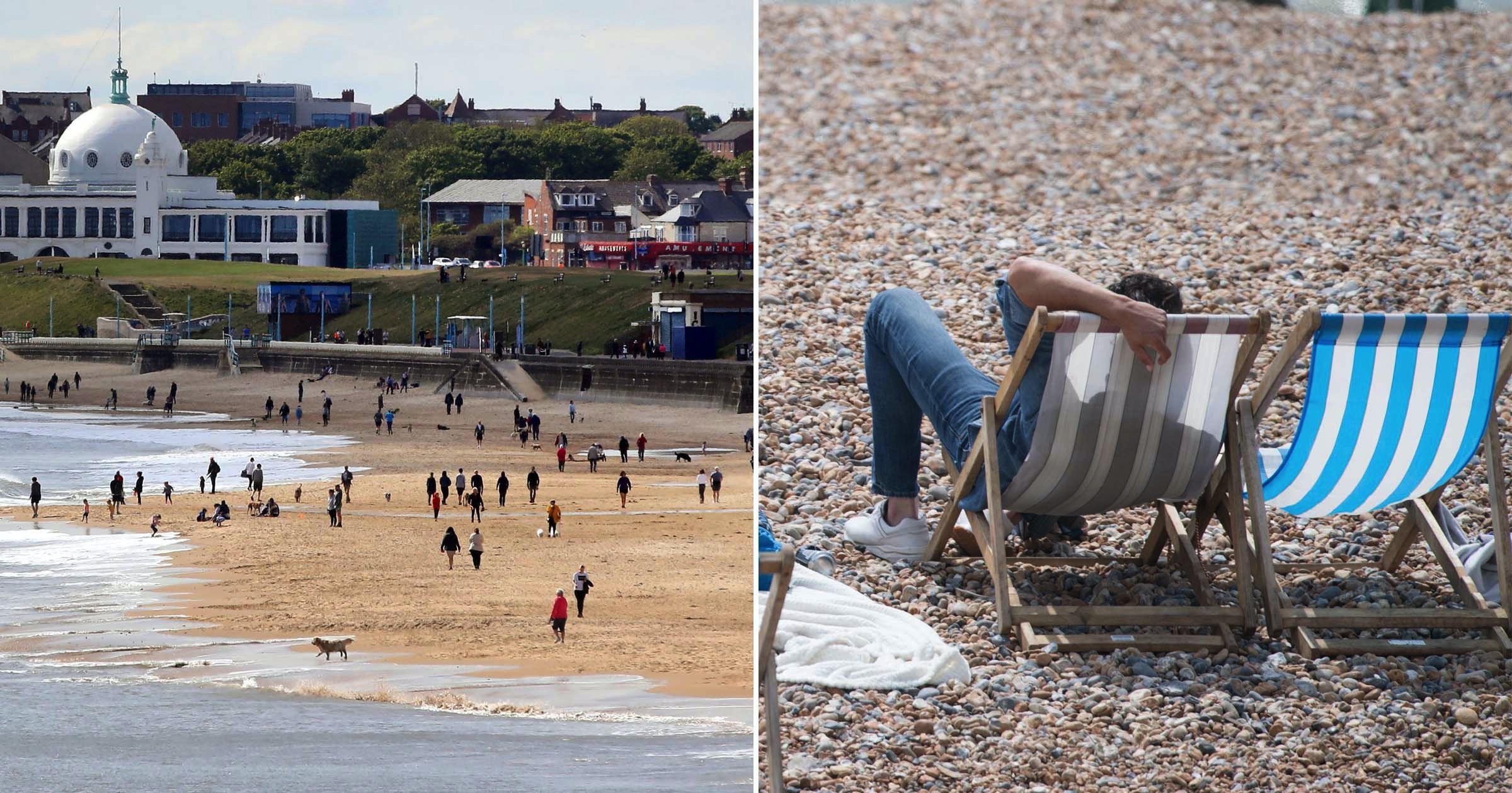 Brits head to beaches on hottest day since lockdown eased