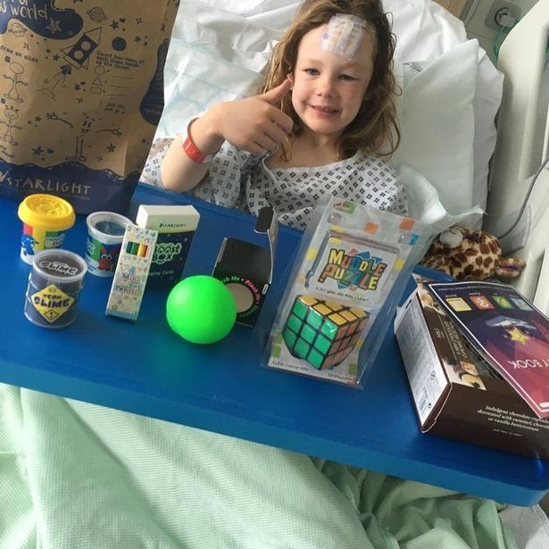 Girl, 7, dripping in blood after horror trampoline accident leaves skull exposed