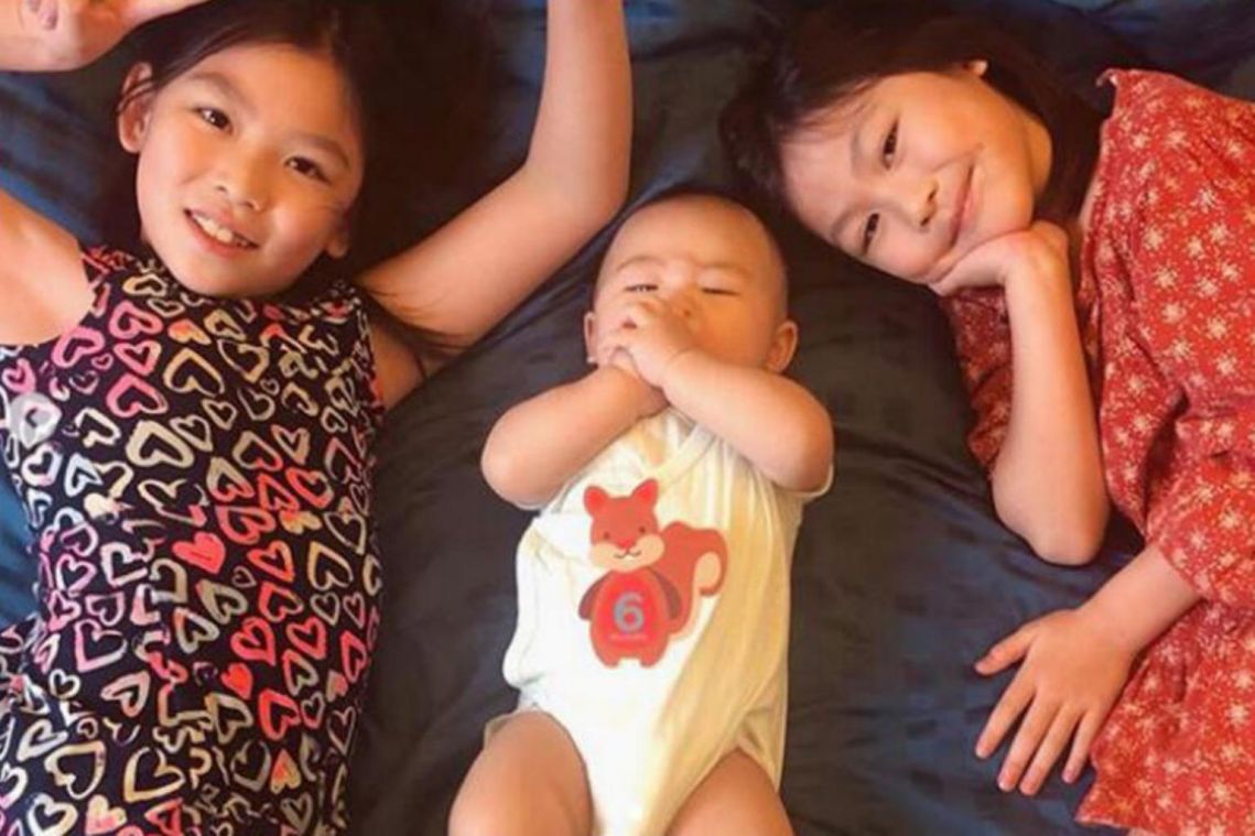 Actress Ada Choi shares pictures of three kids on birthday of actor husband Max Zhang