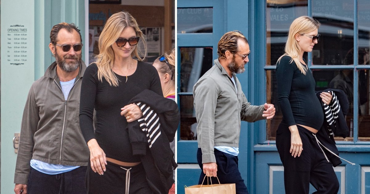 Jude Law ‘expecting sixth child’ as pregnant wife Phillipa Coan emerges with baby bump