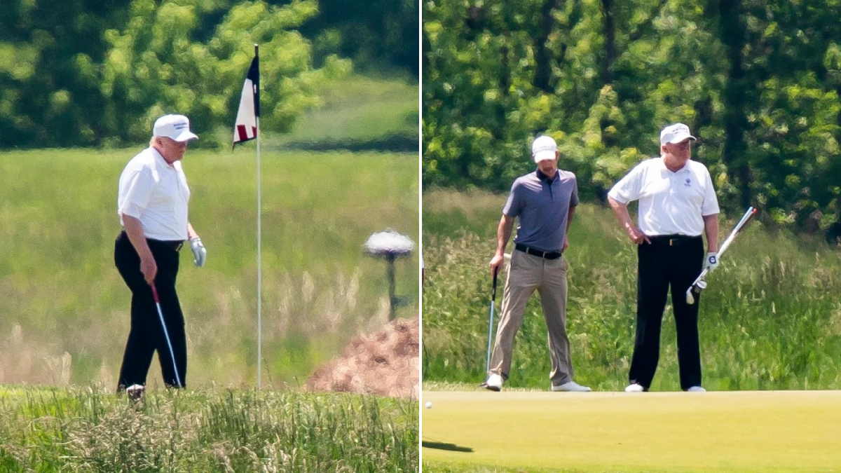 Donald Trump goes golfing as US coronavirus death toll nears 100,000