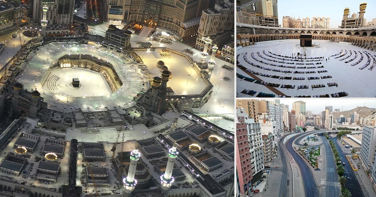 Grand Mosque of Mecca almost empty for Eid al-Fitr prayers