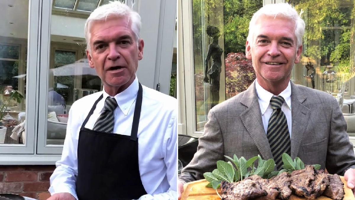 Phillip Schofield gets grilling at family barbecue with wife Steph and daughters Molly and Ruby