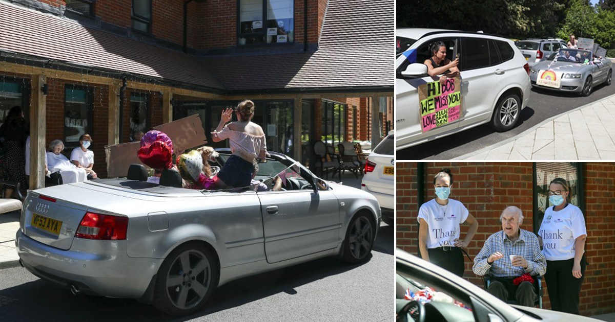 Care home sets up drive-through for families to see residents in lockdown