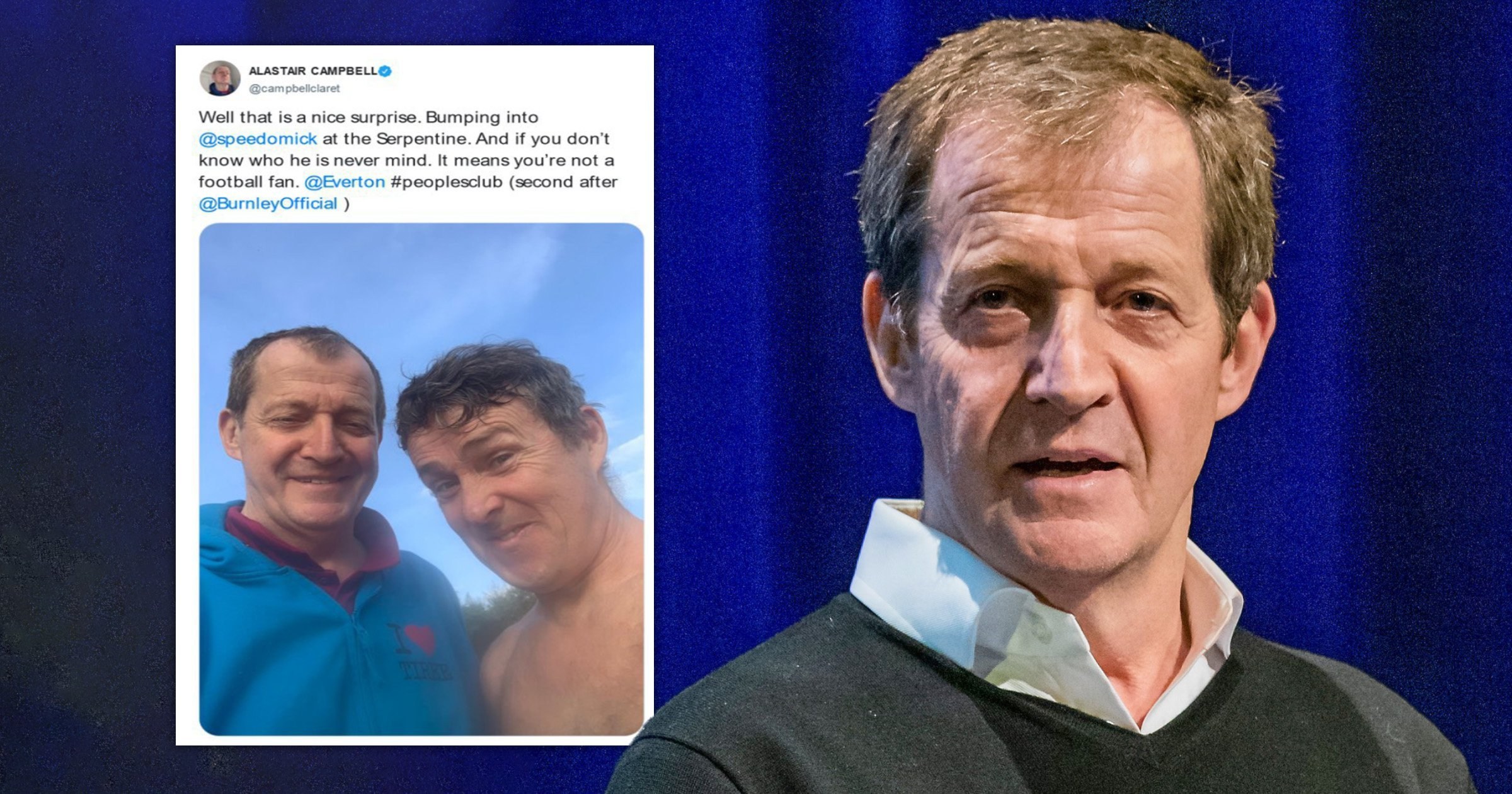 Alastair Campbell breaks social distancing rules for selfie with ‘Speedo Mick’