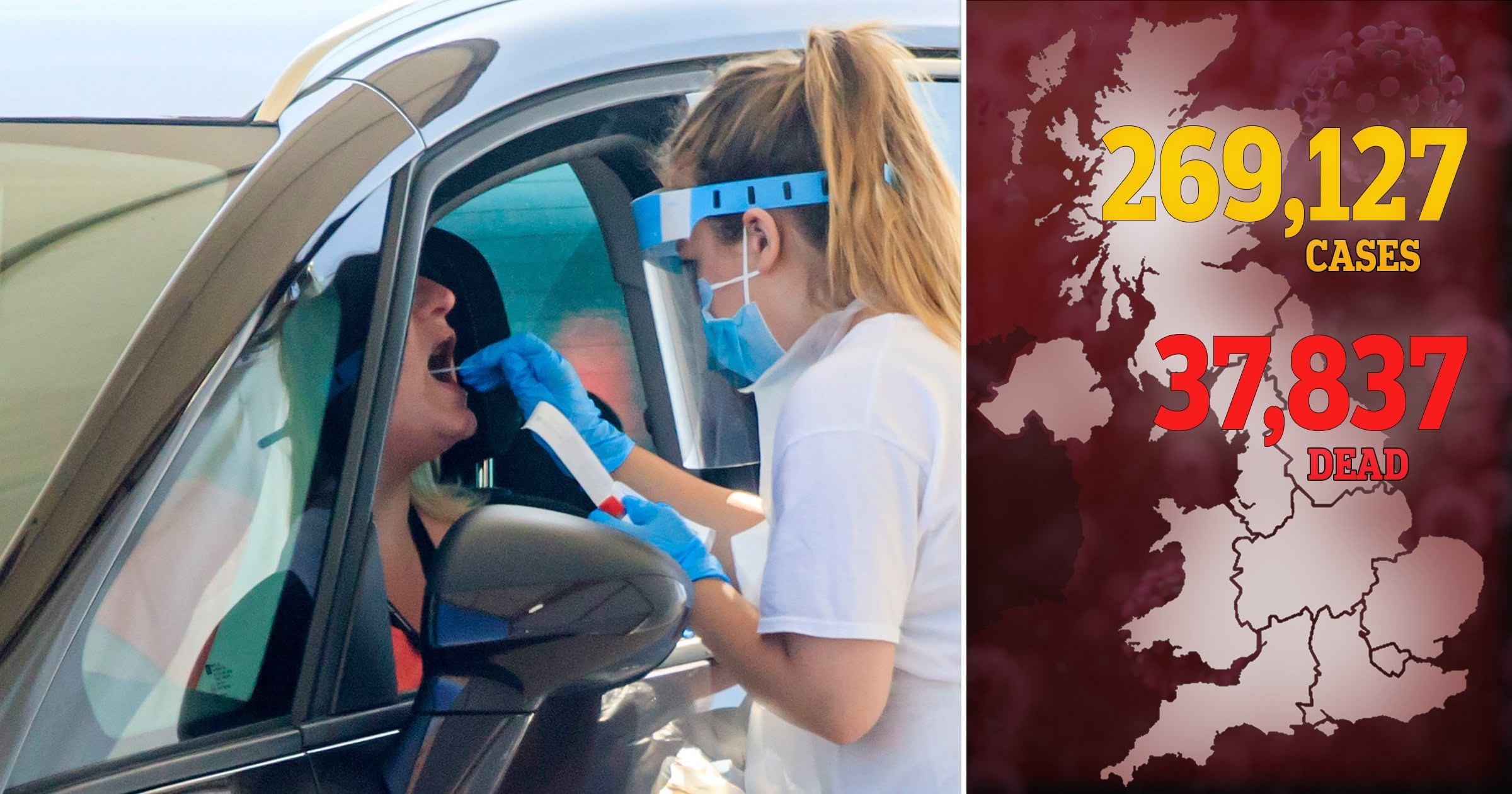 Official UK death toll rises to 37,837 after another 377 die