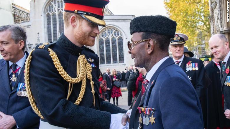 'You brought a huge smile to my face,' Prince Harry tells 95-year-old who walked for charity