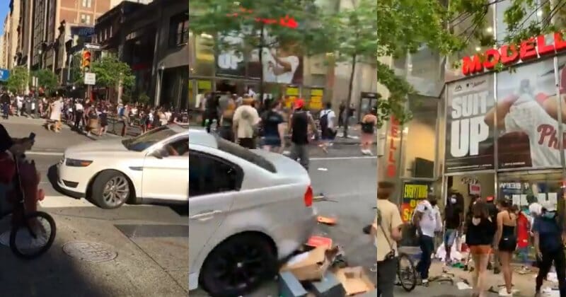 Watch: Protesters STEAL From Stores During George Floyd Rally