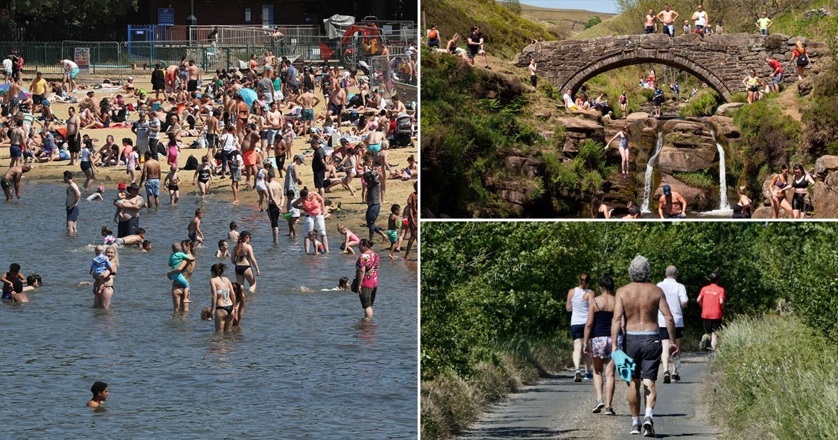Brits flock to the beaches and parks as temperatures hit 25C