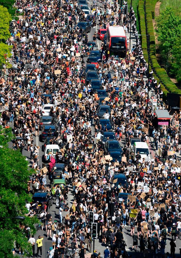 Eleven George Floyd protesters arrested after demonstrators march through London streets