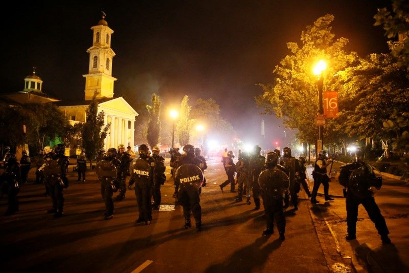 Truck drives into protesters on minneapolis highway