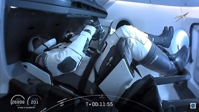 Spacex crew dragon docks with international space station ia/jm
